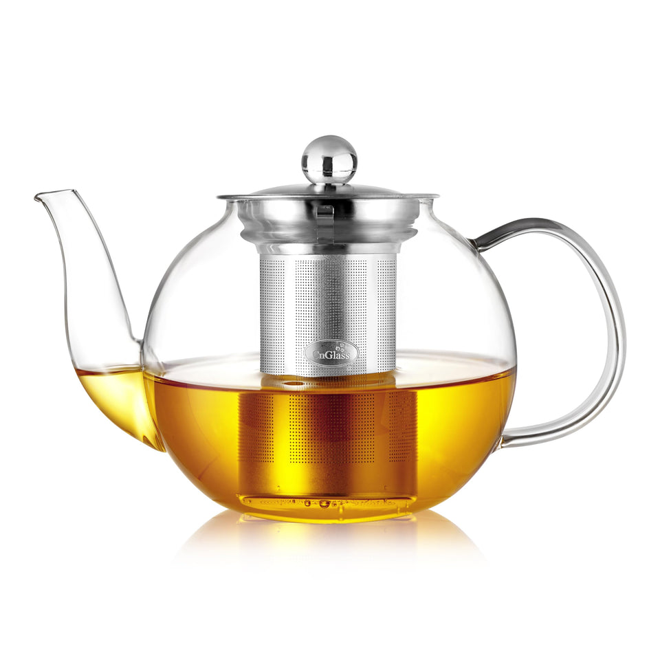 CNGLASS 900ml glass teapot for clear, durable daily brewing