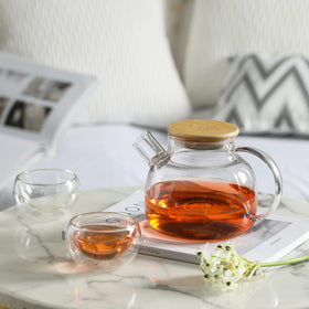 CNGlass bamboo lid with soft seal to prevent spills