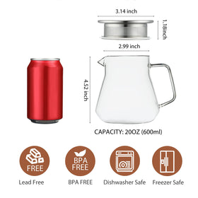 CNGLASS borosilicate glass teapot showcasing clear brewing.