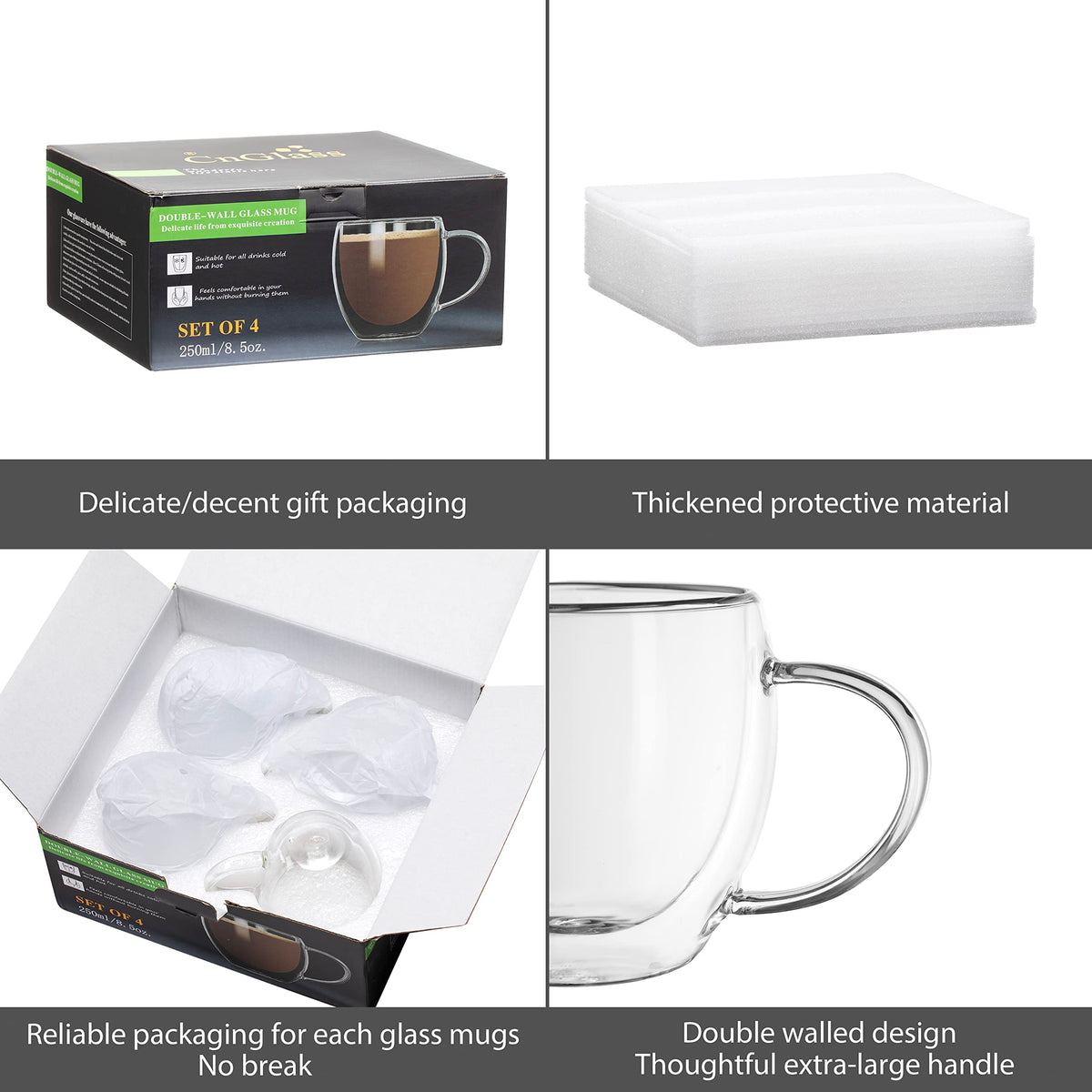 CNGLASS borosilicate glass is lead-free and BPA-free for safe daily use.