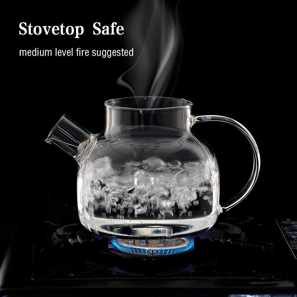 CNGlass clear teapot makes a thoughtful gift for tea lovers
