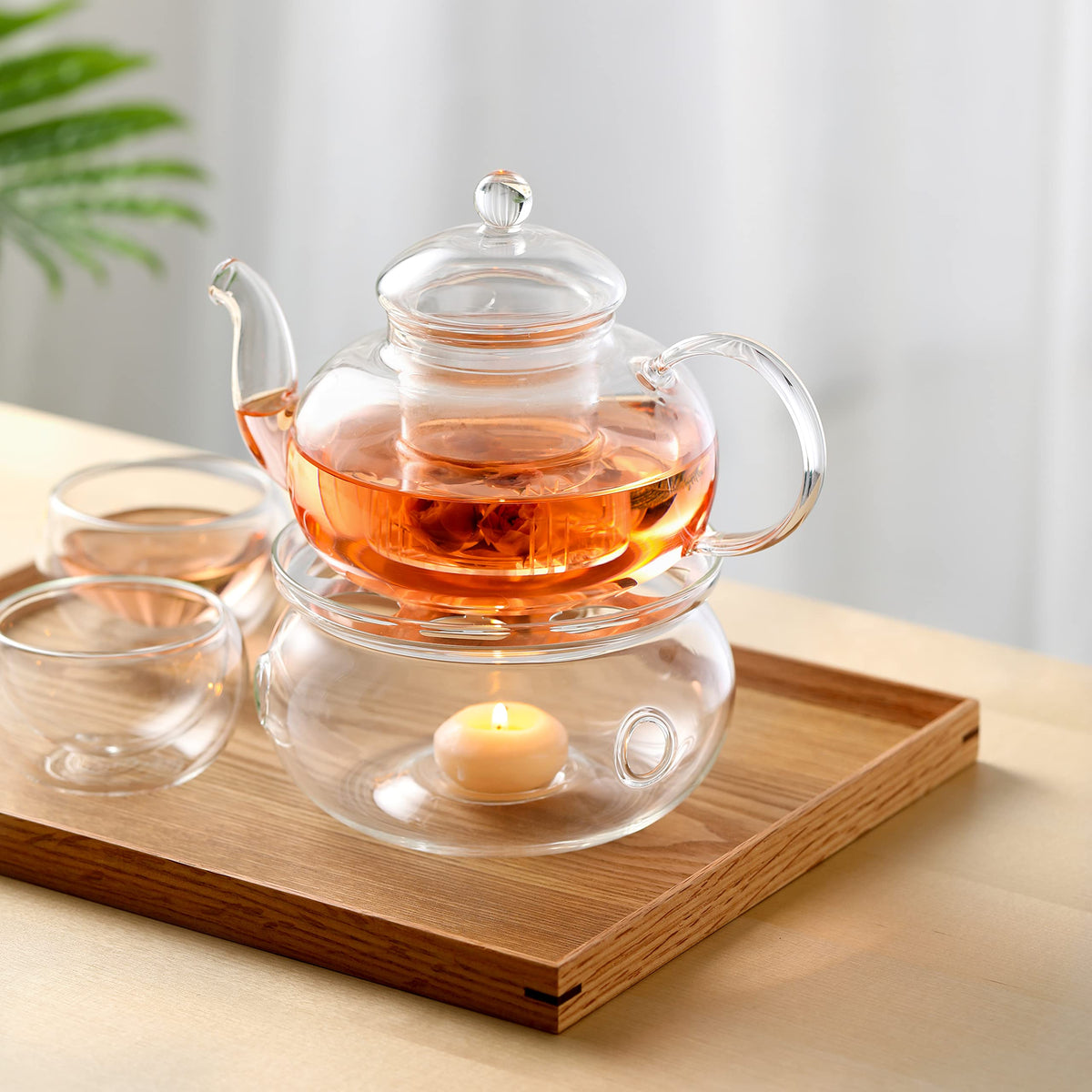CNGLASS eco-friendly glass teapot free from BPA and lead