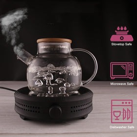 CNGLASS ergonomic handle for comfortable pouring during tea time