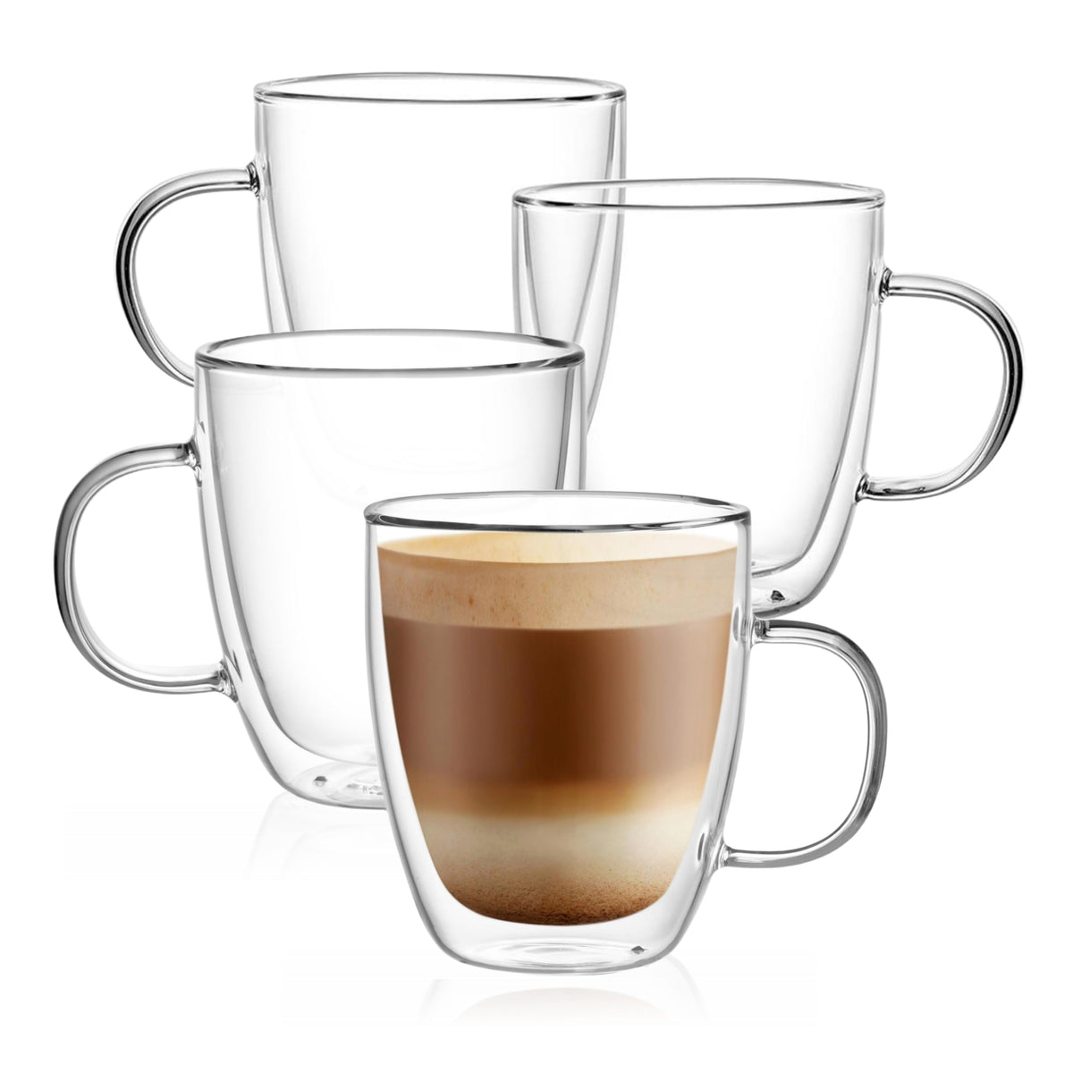 CNGLASS large 12oz coffee mug with handle for comfortable grip and heat retention.
