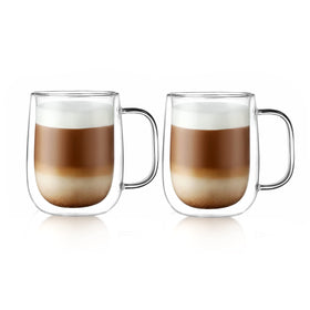 CNGLASS large double-wall mug with insulated design keeps coffee hot without burning hands
