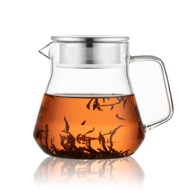 CNGLASS One-Touch teapot with stovetop safety for easy brewing.