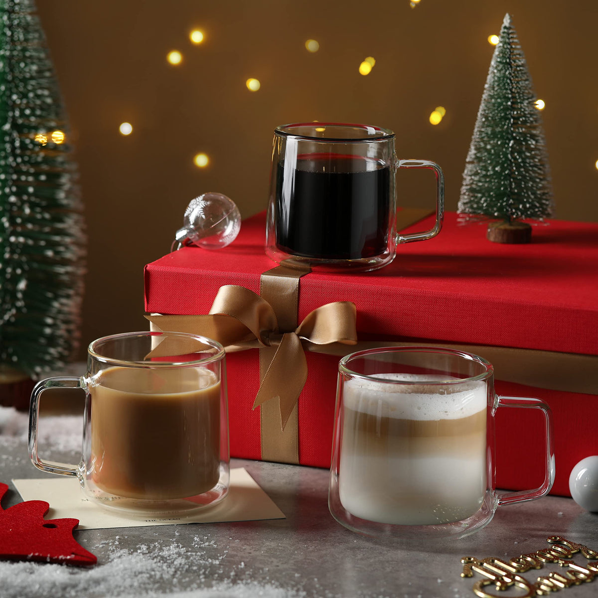 CNGLASS set of 2 mugs in a gift-ready box