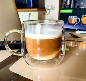 CNGLASS versatile mug suitable for latte, tea, cappuccino, or iced drinks
