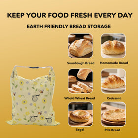 Cnkaite beeswax bread bag care guidance shows hand wash and air dry