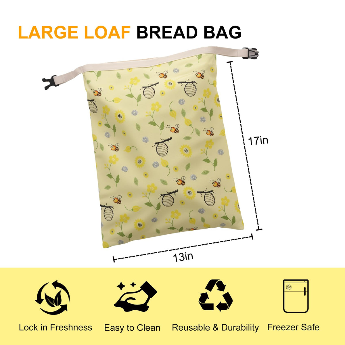 Cnkaite beeswax bread bag interior close-up demonstrates natural beeswax surface