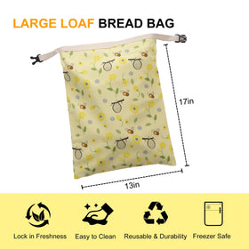 Cnkaite beeswax bread bag interior close-up demonstrates natural beeswax surface