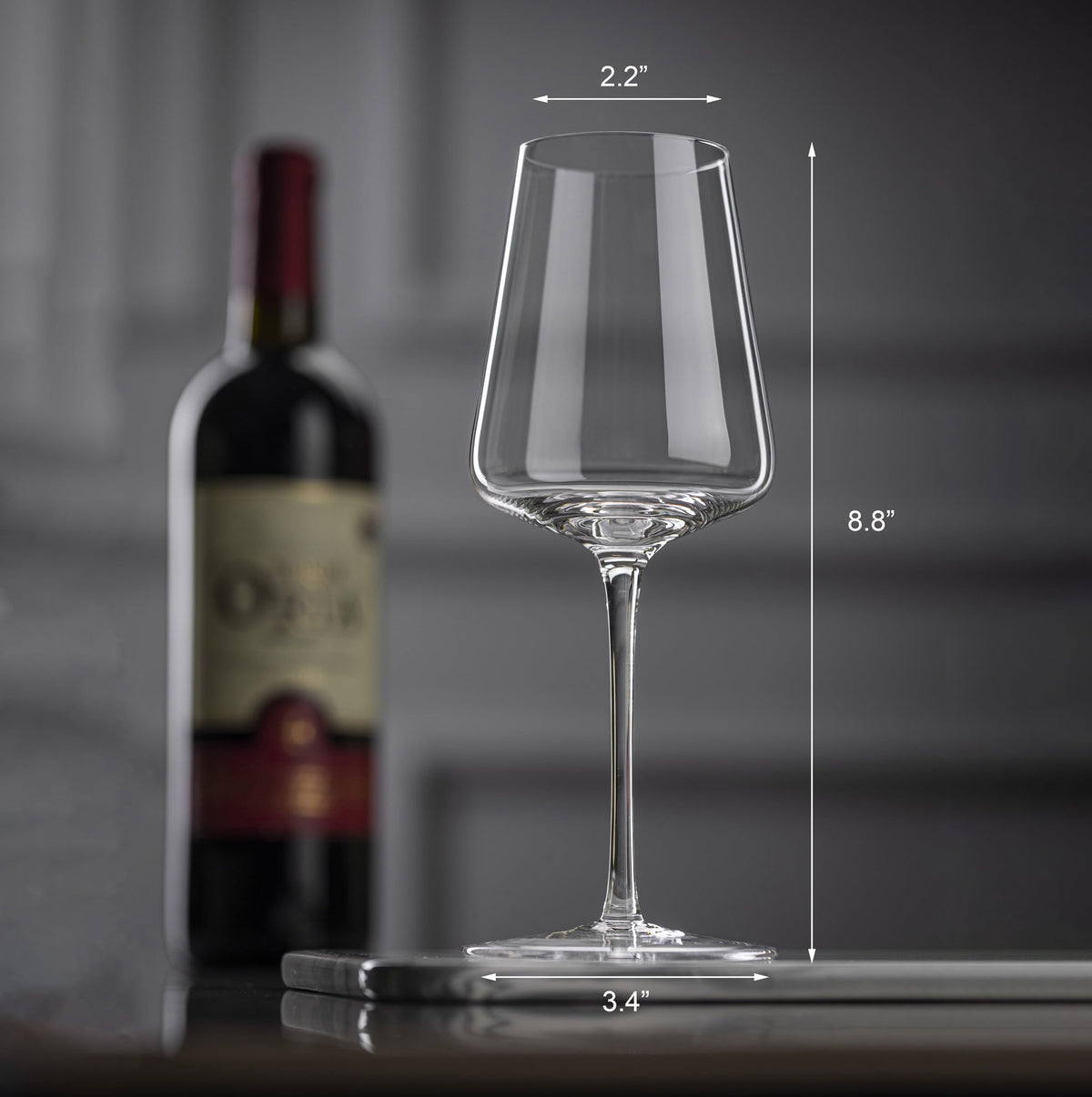 CnSneg crystal wine glass hand-blown reveals clarity and refined sipping