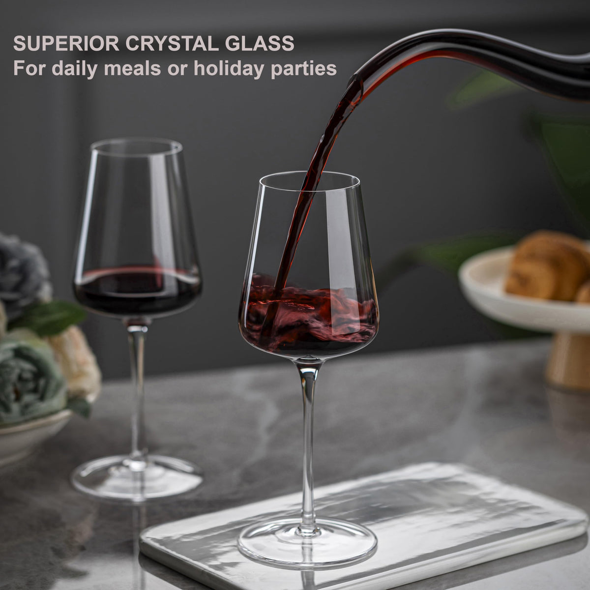 CnSneg long stem wine glass offers graceful presentation and comfortable grip