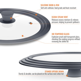 CnSneg storage-friendly lid rests flat on counter for organized kitchens.