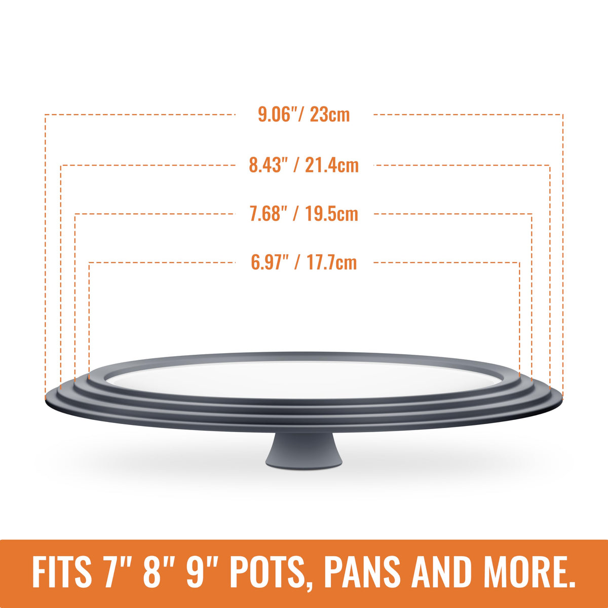 CnSneg universal lid 9-inch supports versatile cookware use, from simmering to boiling.