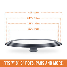 CnSneg universal lid 9-inch supports versatile cookware use, from simmering to boiling.