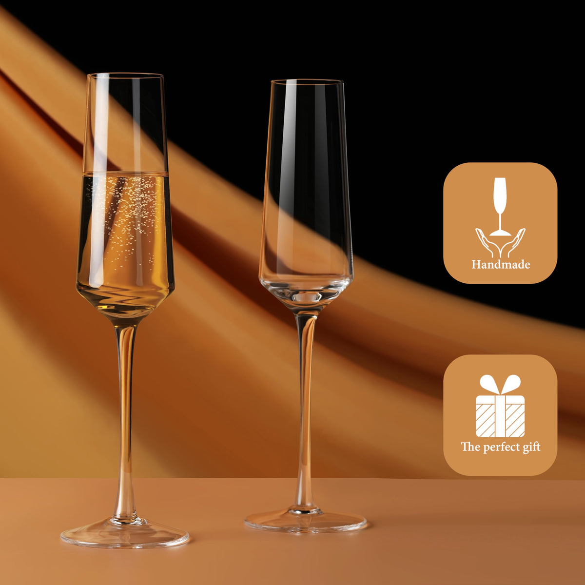 CnSneg wedding champagne flutes suited for memorable ceremonies and toasts.
