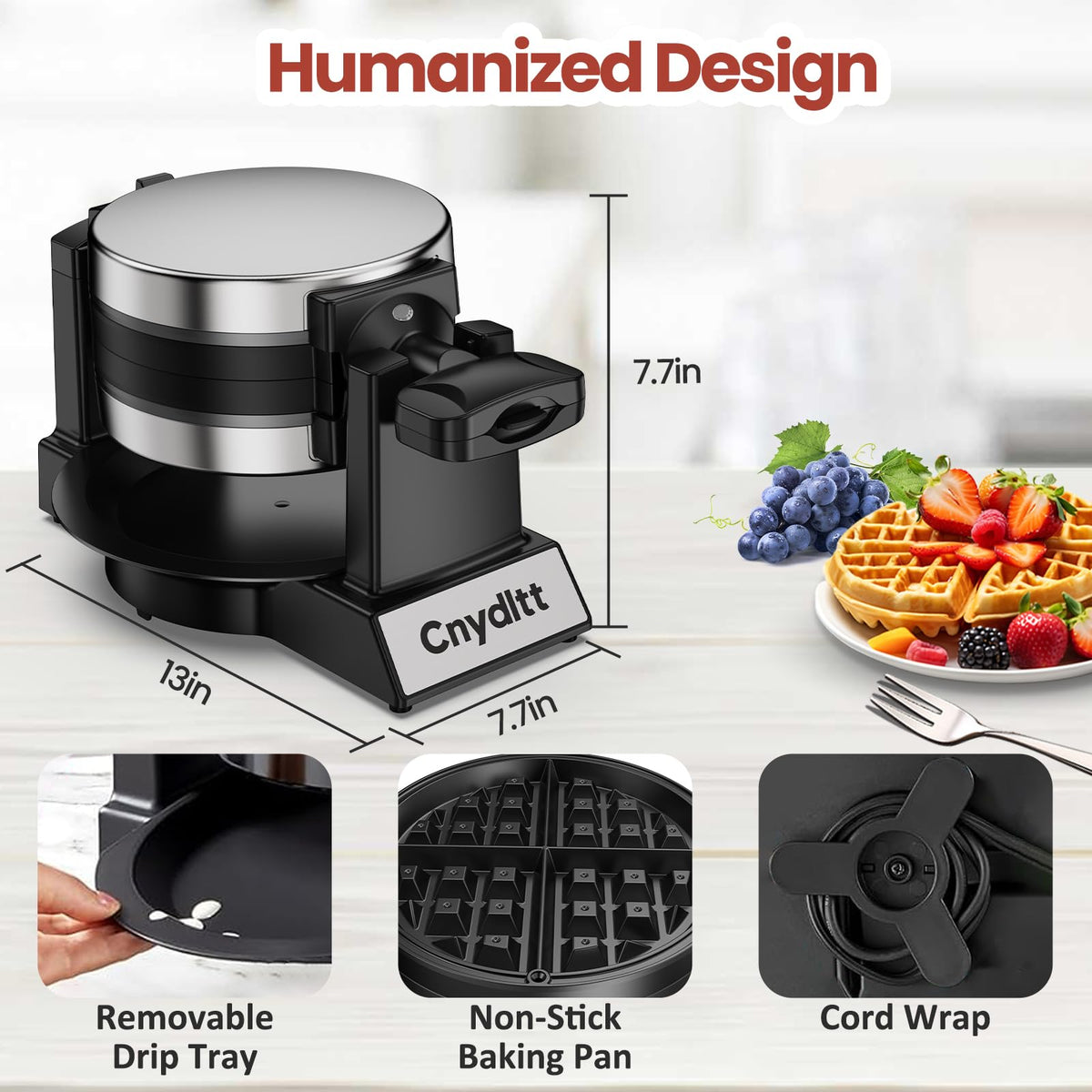 Cnydltt eight-slice design supports batch cooking.