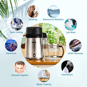 CO-Z 4L distiller designed for 110-120V power setup in homes and offices