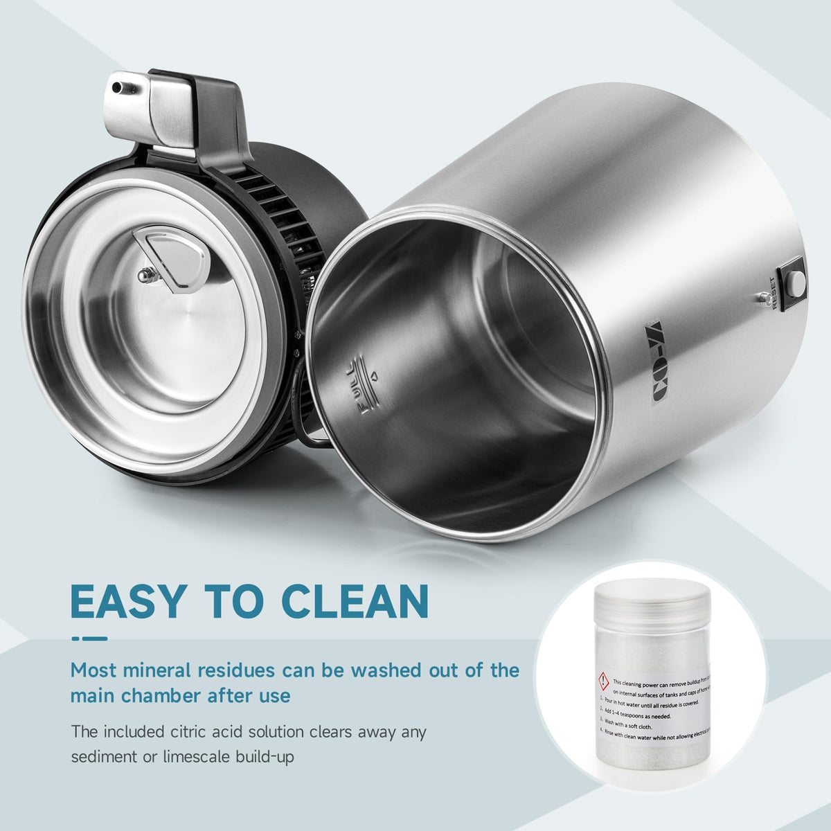CO-Z 4L compact countertop distiller suitable for kitchen, office, or small lab