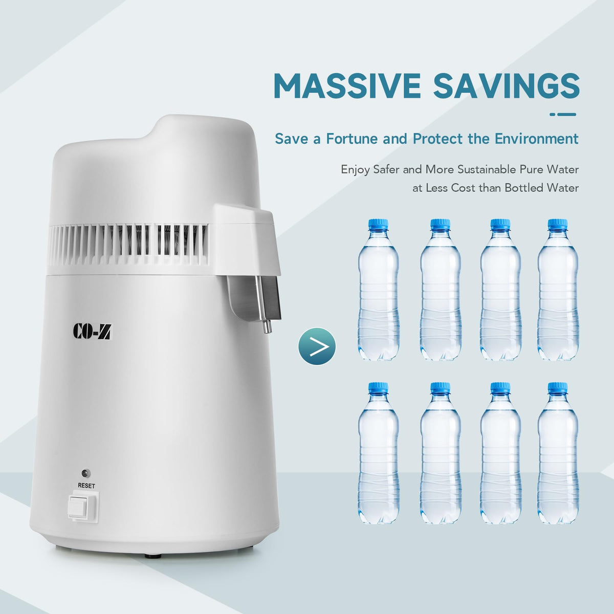 CO-Z distiller with included chamber cleaner supports simple interior maintenance