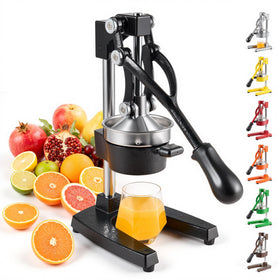 CO-Z manual citrus juicer lever-action demonstrates efficient juice extraction at home.