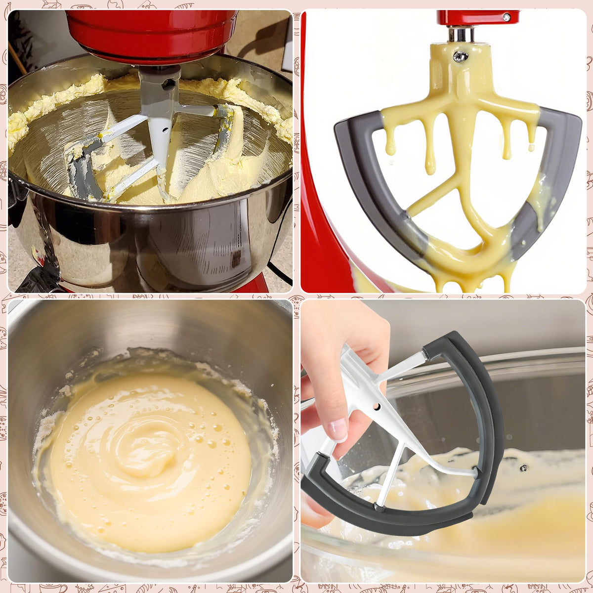 COADOW gentle silicone edge reduces noise and protects the bowl finish.