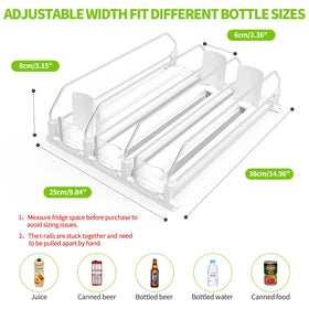 Coanto fridge dispenser features rust-resistant rails and sturdy pusher for durable daily use.