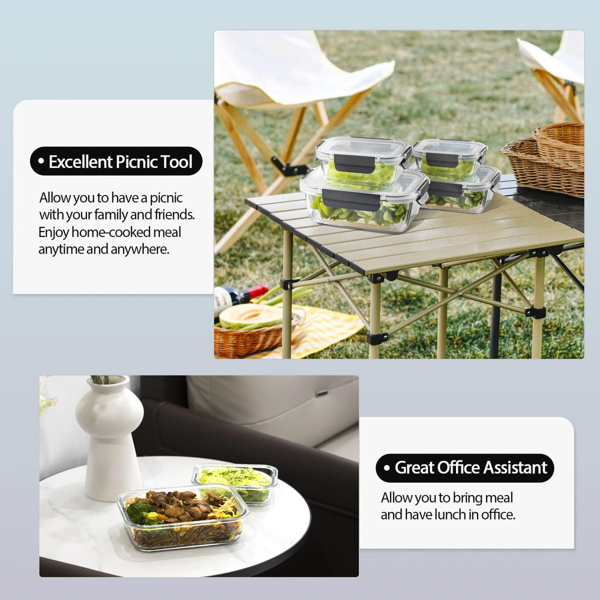 coccot BPA-free and lead-free glass storage