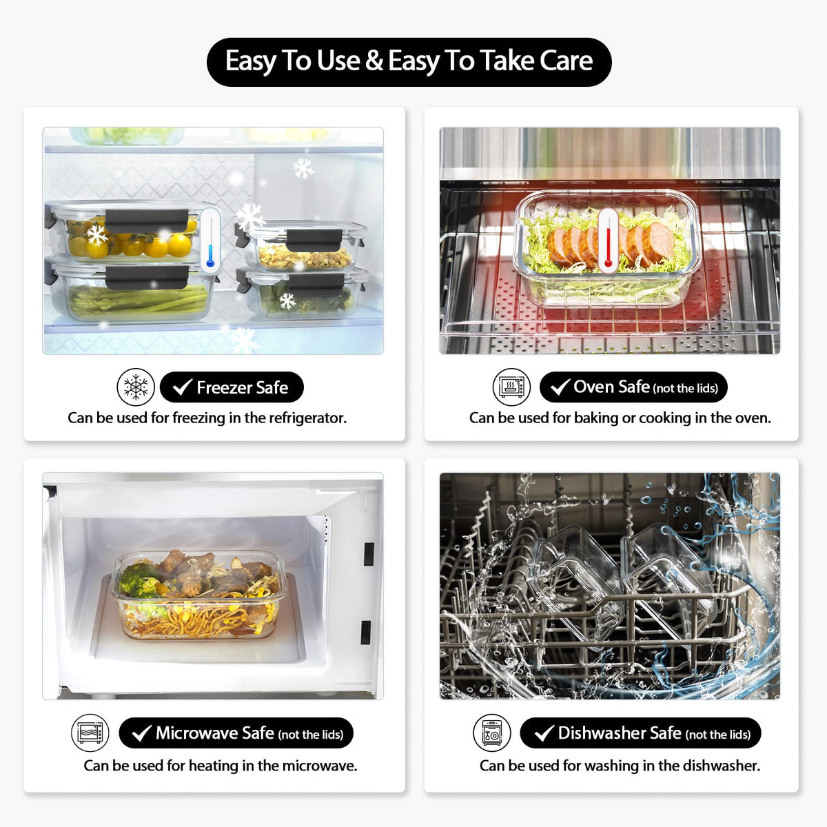 coccot dishwasher-safe glass; use without lids for heating