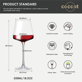 Coccot dishwasher-safe wine glasses for easy cleanup