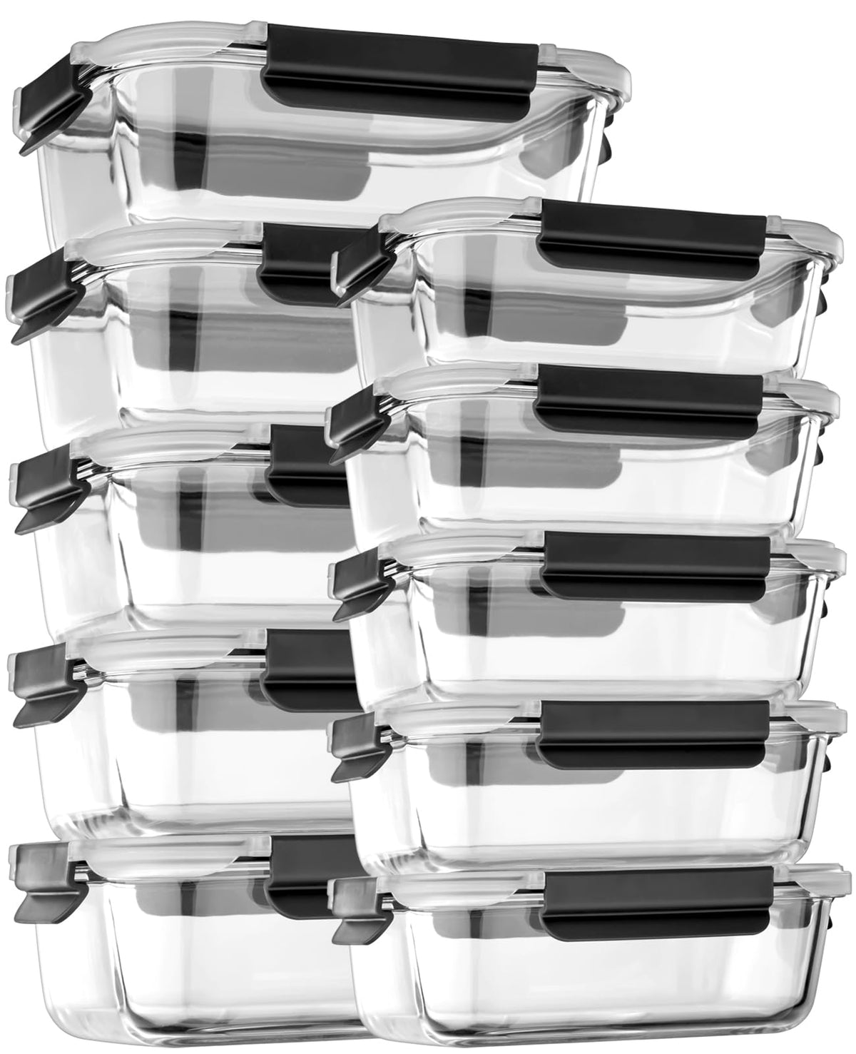 coccot glass container 1050ml with airtight seal for meal prep