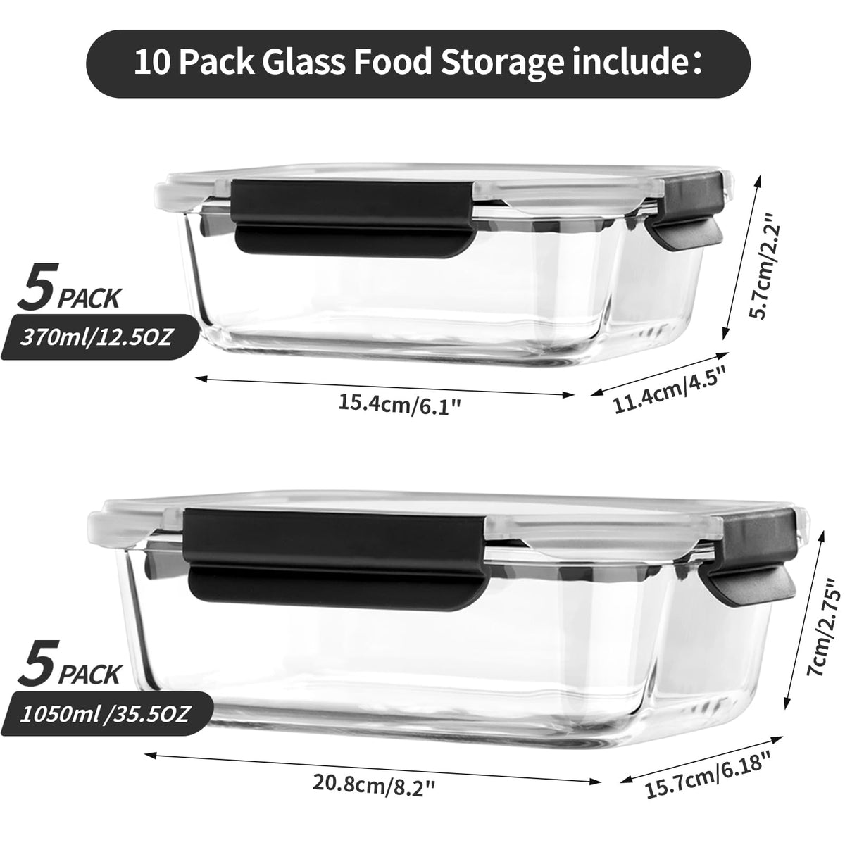 coccot glass container 370ml compact for snacks and portions