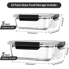 coccot glass container 370ml compact for snacks and portions