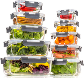 Coccot glass containers with airtight lids for fresh meal prep and easy stacking