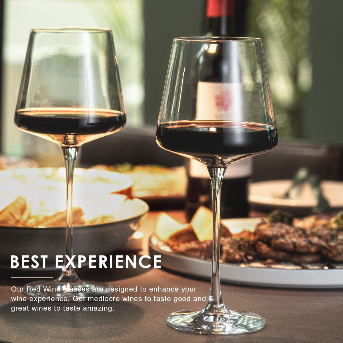 Coccot long-stem wine glasses ideal for toasts and meals