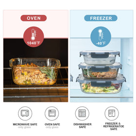 Coccot oven microwave freezer safe glass for flexible meal prep
