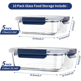 coccot rectangle container 1050ml ready for batch cooking and weekly meal prep.