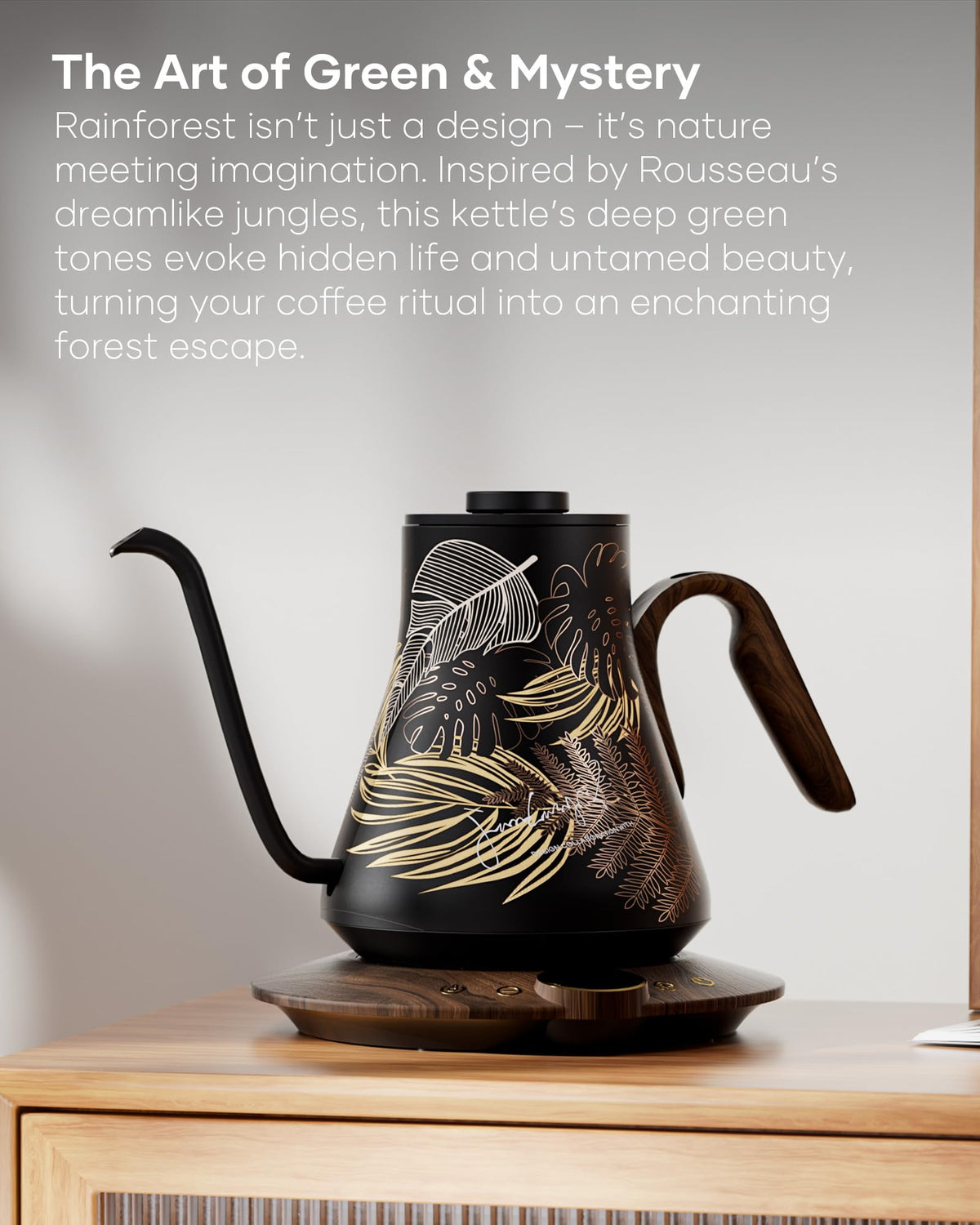 Cocinare Gooseneck Kettle brew timer helps you repeat ideal pour-over schedules