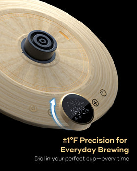 Cocinare keep-warm timer helps maintain preferred brew temperature.
