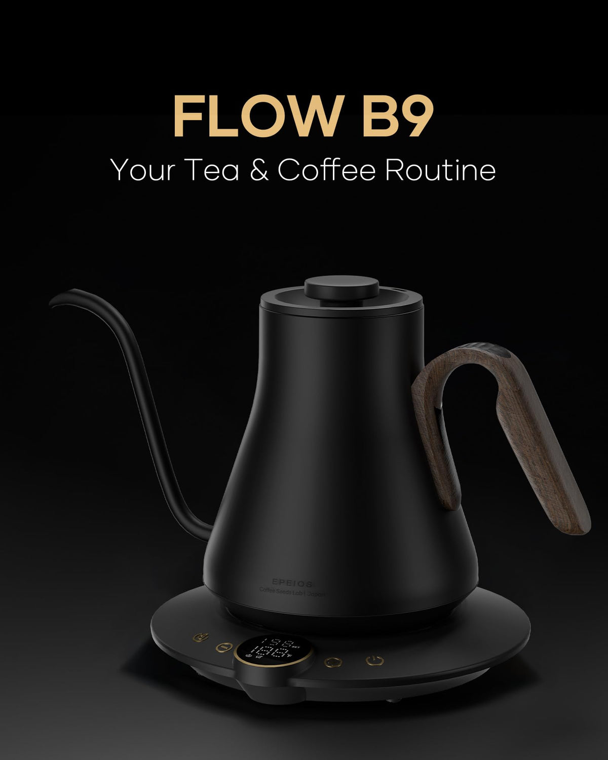 Cocinare gooseneck kettle lid open for easy refills