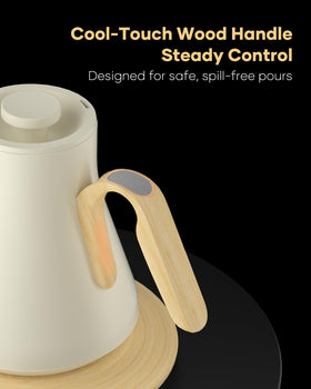 Cocinare on-wood-counter setup showcases elegant white maple finish.