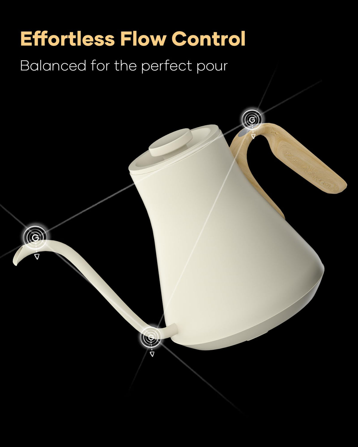 Cocinare pour-over friendly setup with gooseneck spout for controlled flavor.