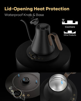 Cocinare gooseneck kettle 1500W fast heating