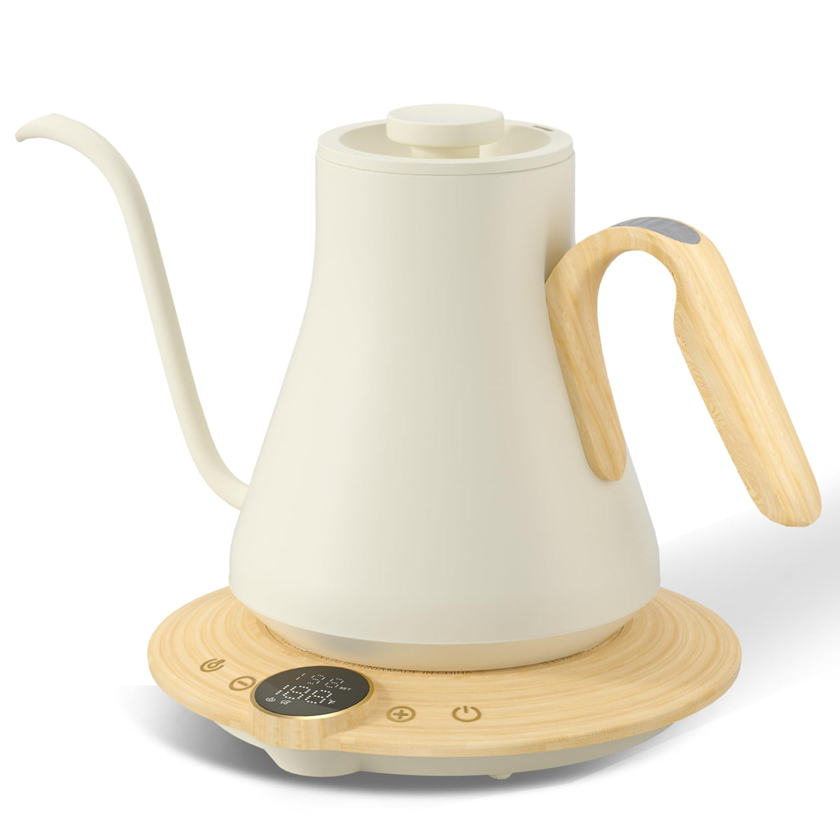 Cocinare gooseneck kettle spout close-up for precise pour control.