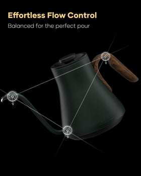 Cocinare Delacroix Green kettle fast heating ensures you never wait long between brews.