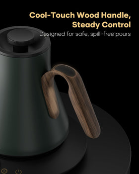 Cocinare kettle 0.9L capacity is ideal for single-serve pour-overs and tea.