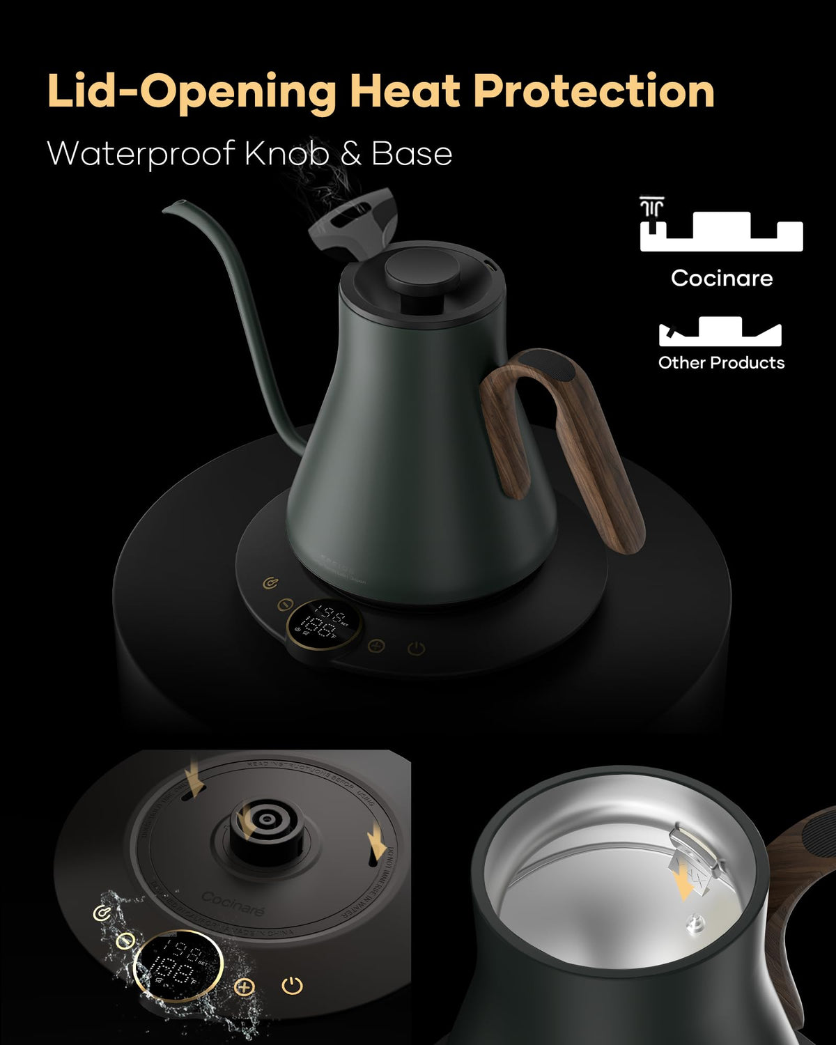 Cocinare stainless steel interior resists staining and delivers reliable performance day after day.
