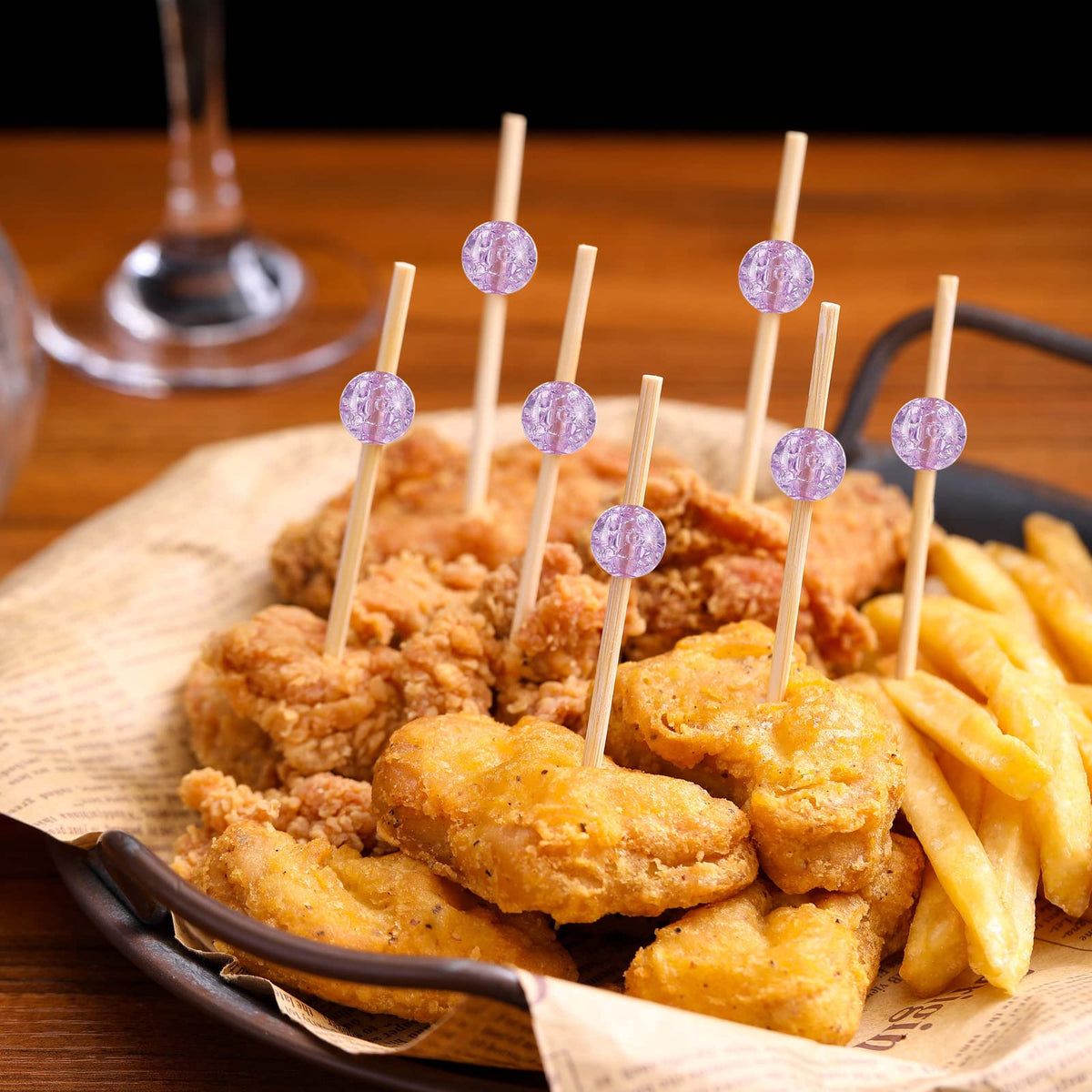 CockStixs bamboo cocktail sticks close-up with smooth finish prevents splinters