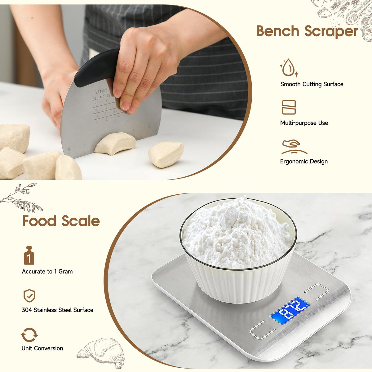 Coco Bird Pro bread lame with 5 blades for precise scoring